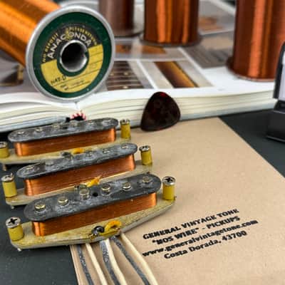 GVT “ NOS Wire “ Handwound Pickups for Stratocaster ®️ Original Pre CBS  1955 Magnet Wire Ltd. Ed. Anaconda Heavy formvar 1964 - Set No02 image 8