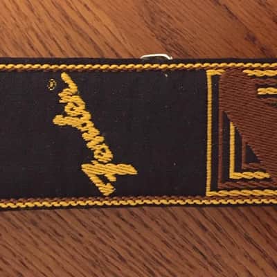 70's Fender Embroidered Monogram Logo Vintage Original Guitar Strap image 1