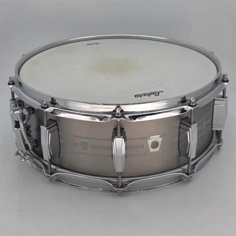 Used Ludwig Heirloom Stainless Steel Snare Drum 14x5.5 - Good image 1