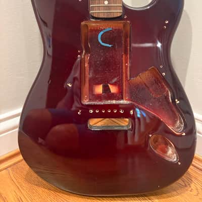 Hurricane Strat-style body and neck - Wine Red image 2