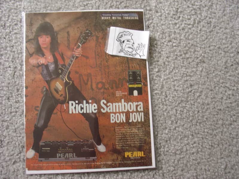 Gibson Vintage Advertisement for Gibson Guitar Richie Sambora Bon Jovi 1980's image 1