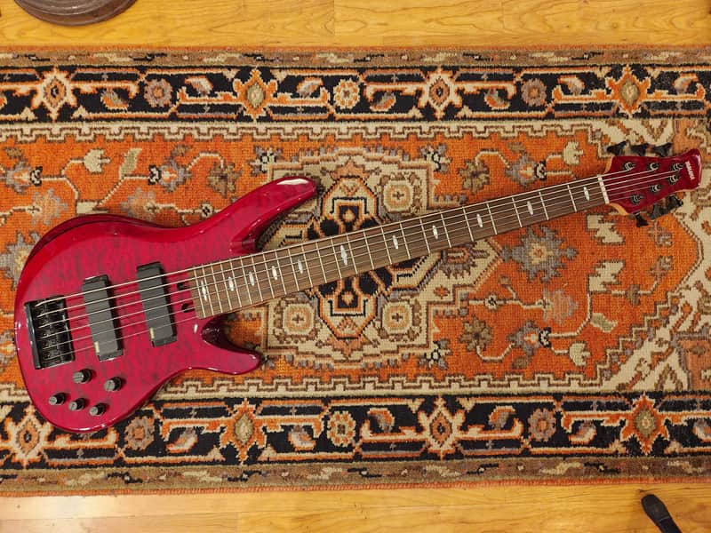 Yamaha TRB-1006 - 6 String Bass-Flamed Maple Top-Gig Bag-Set Up image 1