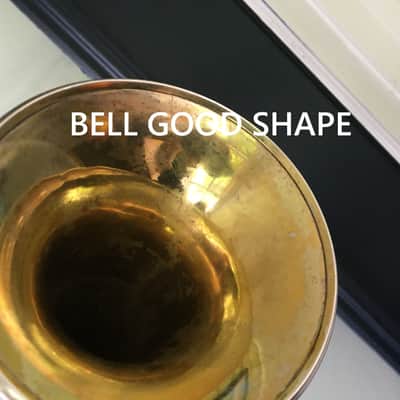 BLOW OUT DEAL KING SILVERTONE CORNET 1949 STEARLING SILVER MARKED  GREAT valves LOVELY GREAT YR. PLAYER need some attention image 8