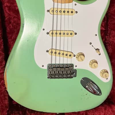 Fender Vintera Road Worn '50s Stratocaster Surf Green w/ Fender tweed HSC image 2