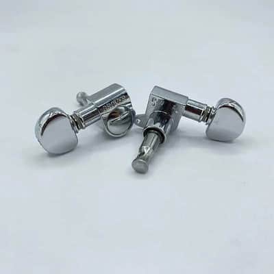 Grover Left Handed inline Guitar 6R Tuning Pegs Machine Heads in Chrome image 7
