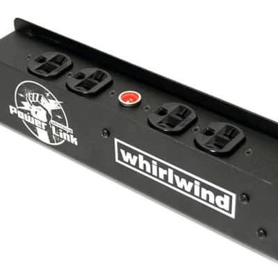 Whirlwind PL1-420 Power Link Box with Powercon In/Out and 4 Edison Receptacles - BLACK image 1