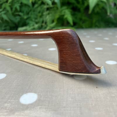 Double Bass French Bow - New Hair Just Had A Recommission - Brazilwood - Made In Czechslovakia image 8