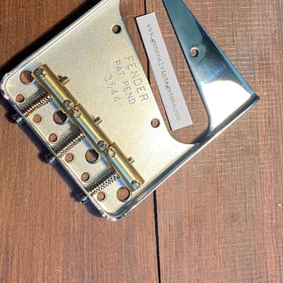 Fender  The Blackguard Telecaster Bridge plates with General Vintage Old Brass saddles slotted inton image 6