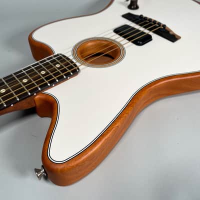 2021 Fender Acoustasonic Jazzmaster Artic White Finish w/Gig Bag image 6