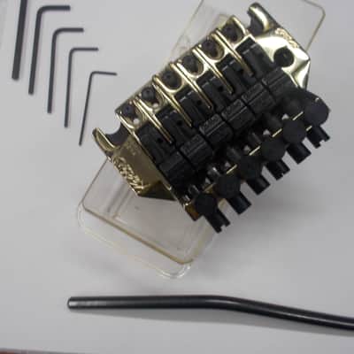 80's Kahler USA Spyder 2720 Spyder Floyd Rose Fulcrum RH tremolo bridge Rare Gold and Black image 7