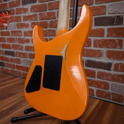 Jackson USA Custom Shop SL Soloist 3S-V Capri Orange Nitro Relic 2020 w/OHSC image 13