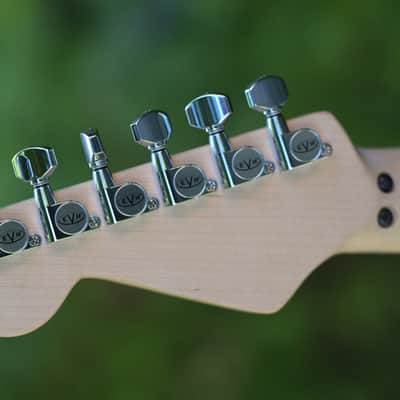 EVH Striped Series - White with Black Stripes image 6