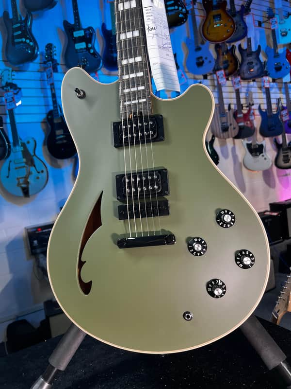 EVH SA-126 Special Semi-hollowbody Electric Guitar - Matte Army Drab FREE PLEK! 090 image 1