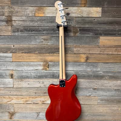 Squier Vintage Modified Jaguar Bass Special SS Candy Apple Red image 9