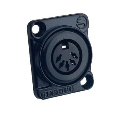 PROCRAFT D-PLATE 5-PIN MIDI / DIN panel mount connector #D-DIN-5 image 1