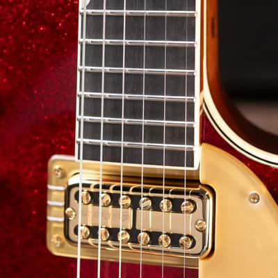 Gretsch G6129TG-59VS Limited Edition Sparkle Jet with String-Thru Bigsby - Red Sparkle with Hardshell Case image 9