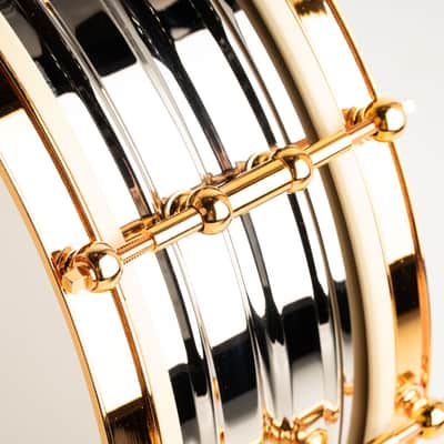 AK Drums Nickel Over Brass Dresdner Type Orchestra Model / Nickel Plated DeLuxe repro Copper Finish 5"x14" image 6