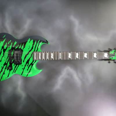 2015 LTD Slimer Viper, Tony Perry Signature, Slime Green W/ Black Splatter image 2