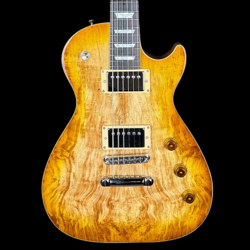 Cream T Aurora GX Pickup Swapping Electric Guitar Naked Whiskerburst, Spalted Maple w/Deluxe Gigbag image 1