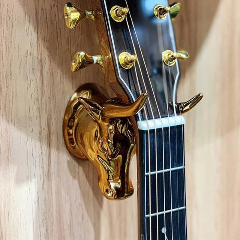 New Bull Head Guitar Hangers Wall Mount Adjustable Hook Holder Instrument Display image 1