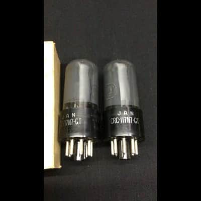 NOS PAIR RCA JAN CRP 117N7GT Smoked Glass Radio Vacuum Tubes TESTED L.9731 image 2