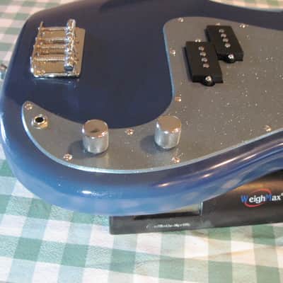 P Bass Squier Affinity Precision Bass Body, Blue-cool pickguard & mods! Alder image 5
