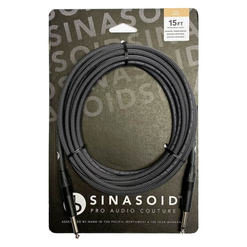 Sinasoid Carbon Flex Instrument Cable Van Damme XKE 15 Foot Straight/Straight image 1