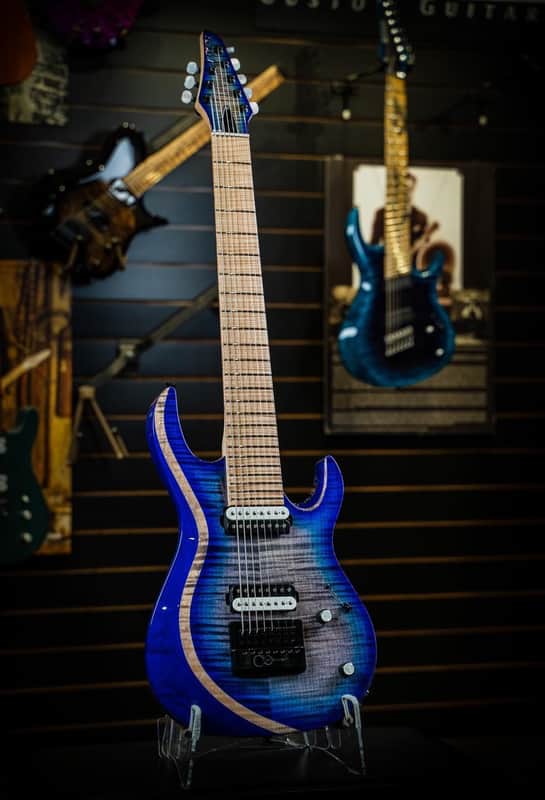Kiesel Aries 8-String w/ Evertune Bridge & Bare Knuckle Pickups - Flame Maple Top image 1
