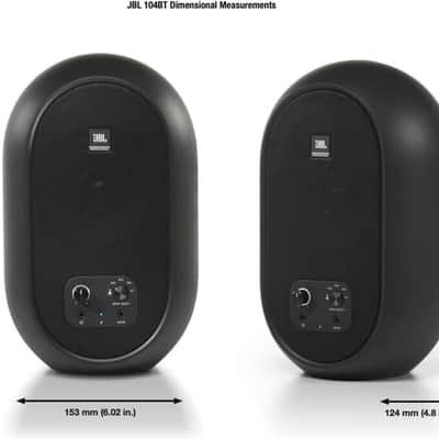 JBL 104-BT Black Powered Monitor Desktop Active Speaker Pair with Bluetooth image 4