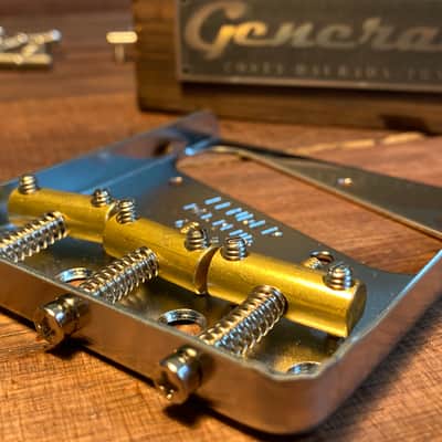 General Vintage Tone  Telecaster Bridge plate Fender and GVT Custom made Pure brass compensated sadd image 5