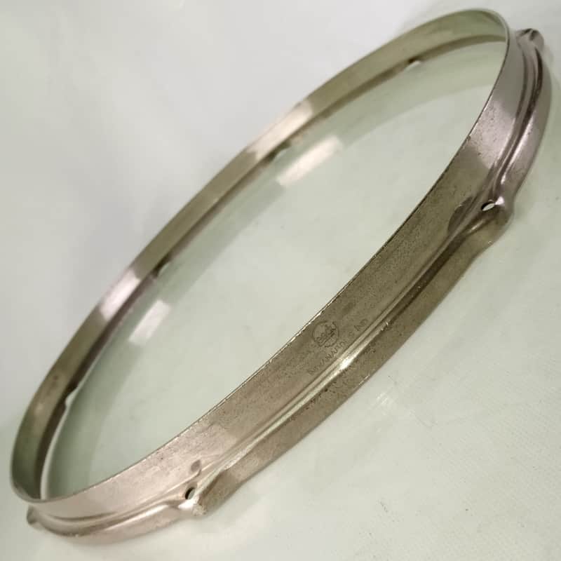 Leedy 15"Indianapolis" Script Double-Flange NOB Snare Drum Batter Rim/Hoop Brass image 1