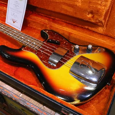 FenderCustom Shop Time Machine 1962 Jazz Bass Relic - 3-Color Sunburst image 5