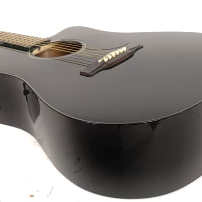 Jasmine JD39CE-BLK Dreadnought Acoustic Electric Guitar. Black Finish image 10