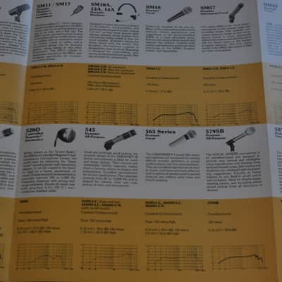 Shure Microphones vintage catalog booklet brochure. 1986 image 4