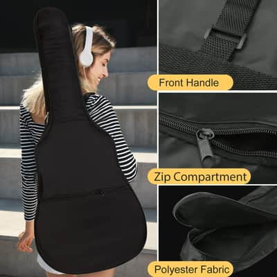 New OEM Guitar Bag 40-41" Acoustic Guitar Bag Waterproof Case with Dual Adjustable Shoulder Strap, Dust Cover Black 2023 image 4