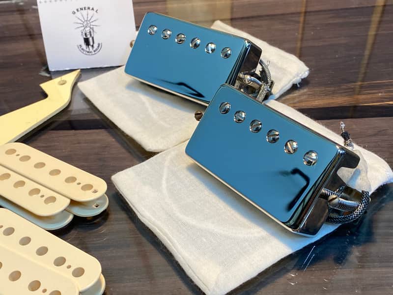 General Vintage Tone  PAF humbucker set Hand wound Peter green Tones ! Hand wound with true buffer p image 1