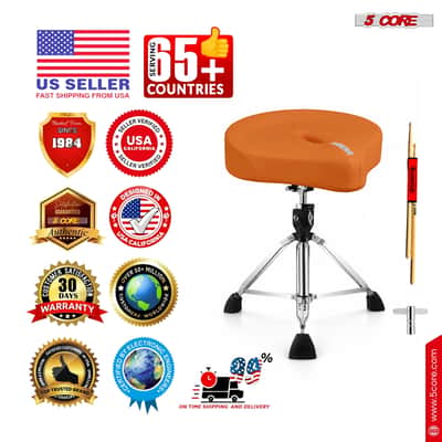 5 Core Drum Throne w 4.5" Padded Stool Adjustable Drummer Chair image 11