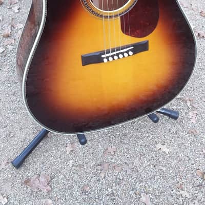 Guild Orpheum 12 fret slope shoulder dreadnought 2013 Sunburst w/ Baggs Lyric pickup image 2