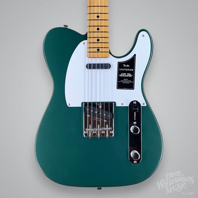 Fender Vintera® III Late '50s Telecaster®, Maple Fingerboard, Sherwood Green Metallic, 7.8 lbs image 1