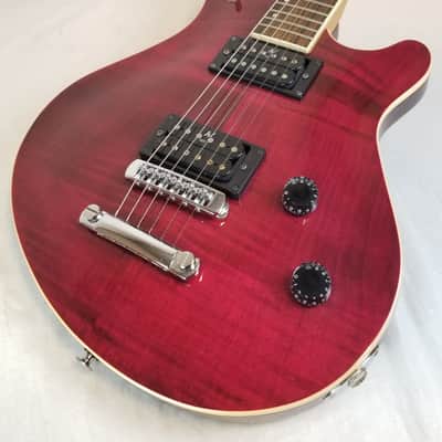 Washburn Vintage 1998 Maverick Series BT-8, Flame Maple Arch Top, Dual HB, Rosewood FB, Trans Red, w/HSC image 10