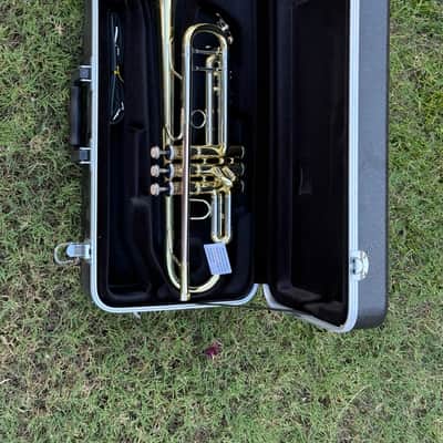 Etude ETR-100 Student Series Bb Trumpet 2010s - Clear-Lacquered Brass image 4