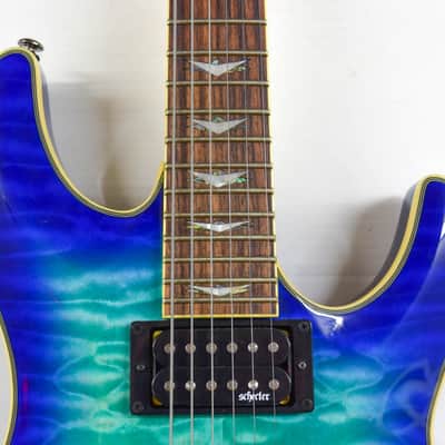 Schecter Omen Extreme-6 - Ocean Blue Burst image 2