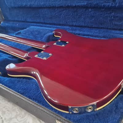 1981 Rickenbacker 4080 6/4 Double Neck 4001 Bass 480 Guitar Burgundy Red image 12
