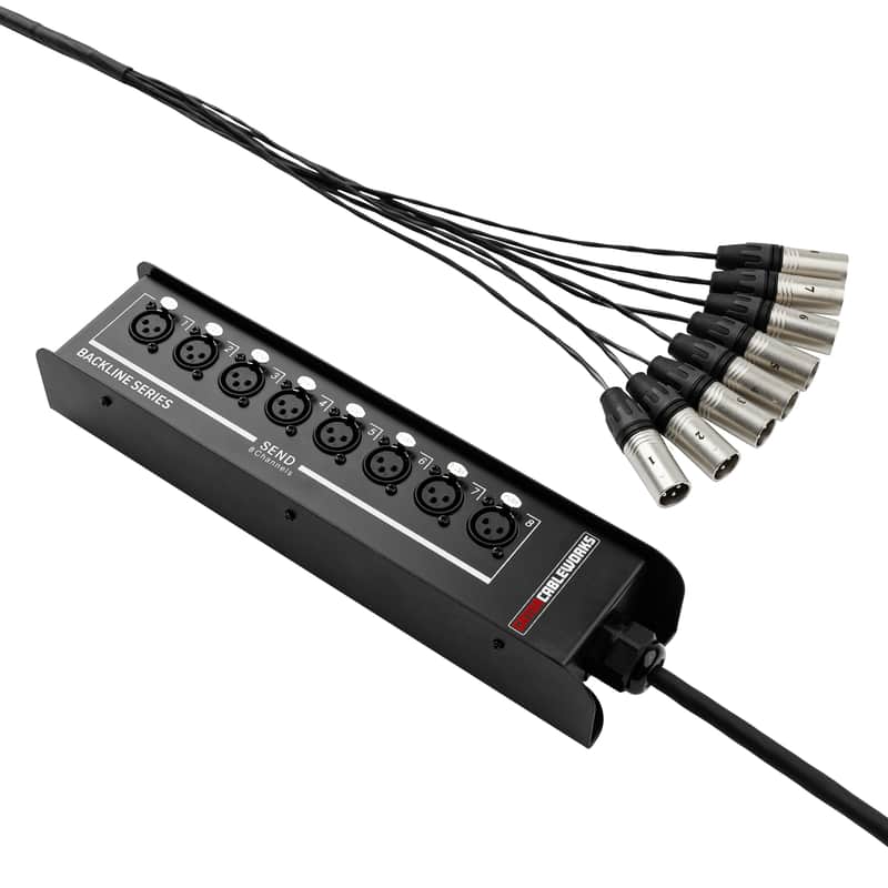 Gator CableWorks By Gator Cases Backline Series 8x0 Drop Snake - 50 Feet, (8) Channel -GCWB (DS8X0-50) image 1