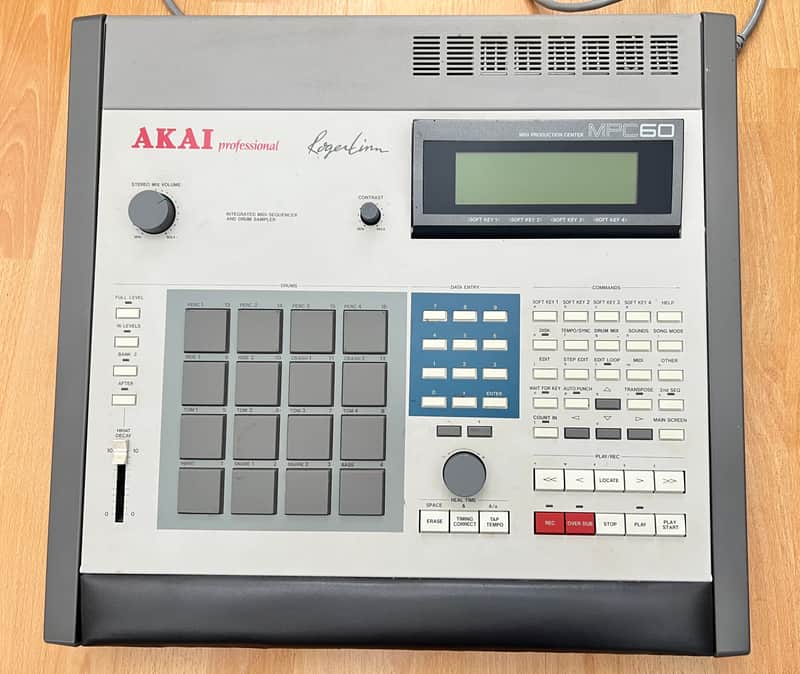 Akai MPC60 Integrated MIDI Sequencer and Drum Sampler 1988 - 1991 - Grey image 1
