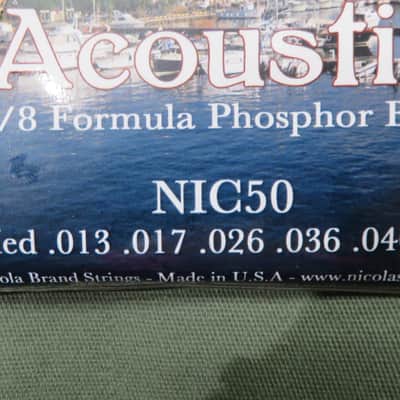 Nicola NIC50 92/8 Formula Phosphor Bronze Medium .013-.058 Acoustic Guitar Strings image 2