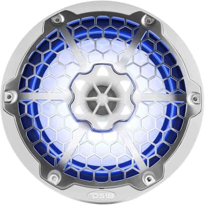 DS18 NXL-8MWH Hydro 8" 750 Watt 2-Way Marine Speakers with RGB LED - White image 1