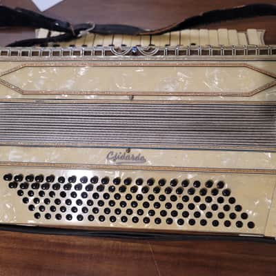 Vintage C. Firardo Italian Piano Accordion w/ Original Case Art Deco Pearloid Project image 18
