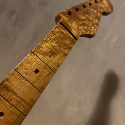 EXTREMELY RARE QUARTERSAWN ROASTED BIRDSEYE STRAT GUITAR NECK FITS FENDER & WARMOTH image 2