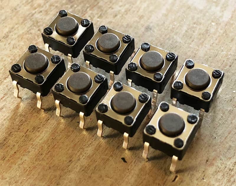 Digitech RP-7 Replacement Switches - Data Entry / Parameter Edit Entry Buttons - Set Of 8 - RP7 image 1